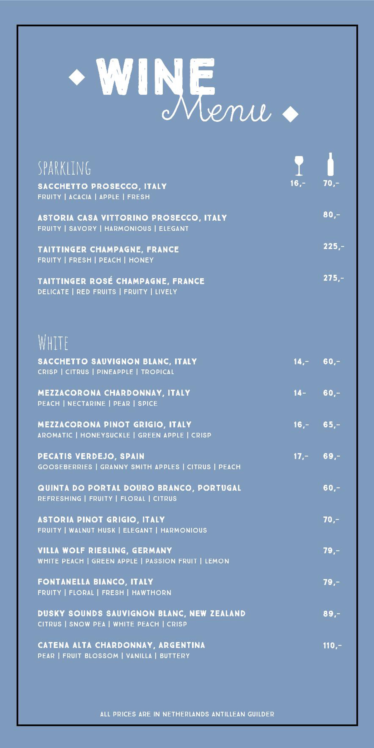 De Heeren at Sea Drinks Menu 4