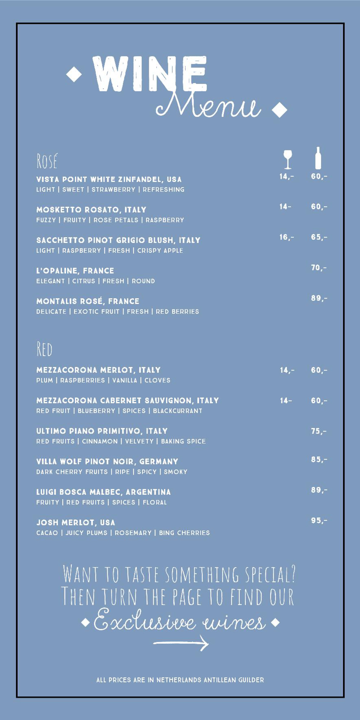 De Heeren at Sea Drinks Menu 5