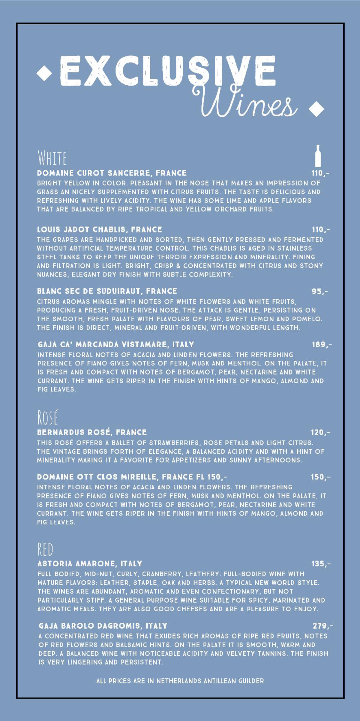 De Heeren at Sea Drinks Menu 6